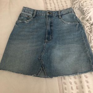 Zara High Waisted Denim Mini